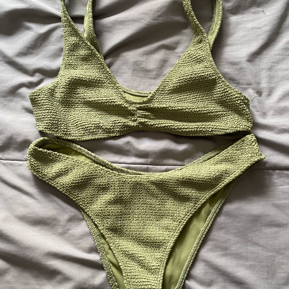 Pacsun LA Hearts olive bikini